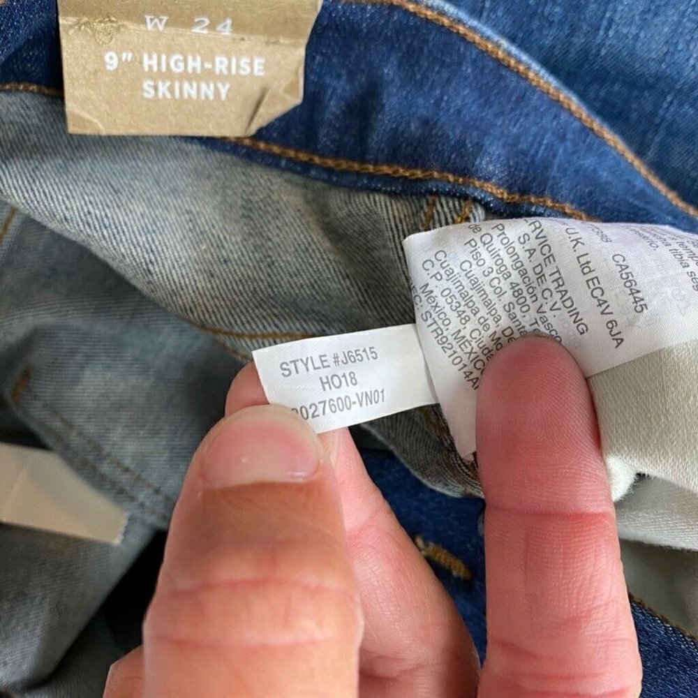 Madewell Slim Skinny Jeans Raw Hem High Rise 24 - Picture 9 of 9